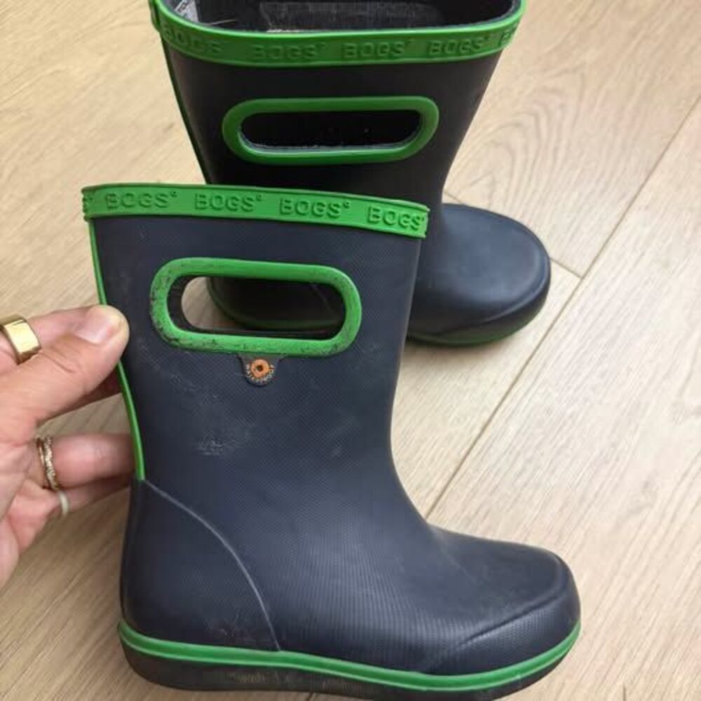 Bogs Skipper II Solid Rain Boots - Infant Size 8 Navy/Green